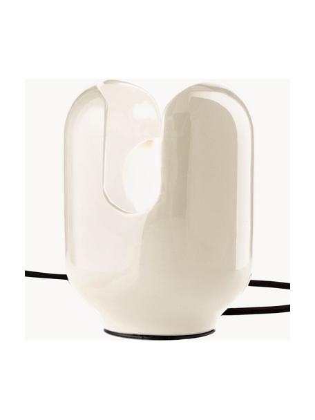 Lampada da tavolo piccola fatta a mano Batucada, Lampada: ceramica, Bianco, Ø 15 x Alt. 20 cm