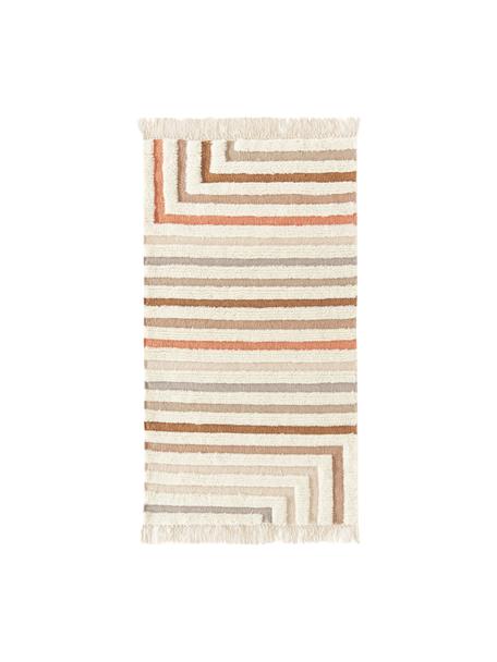 Tapis kilim tissé main Calais, 80 % laine, 20 % coton

Les tapis en laine peuvent perdre des fibres lors des premières semaines et des peluches peuvent se former, ce phénomène est naturel et diminue à mesure de votre usage et du temps, Beige, terracotta, taupe, larg. 80 x long. 150 cm (taille XS)