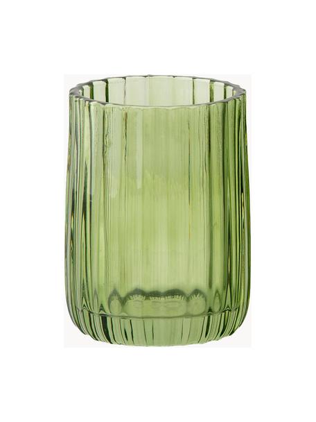 Kubek na szczoteczki Aldgate, Szklanka, Zielony, Ø 7 x W 10 cm
