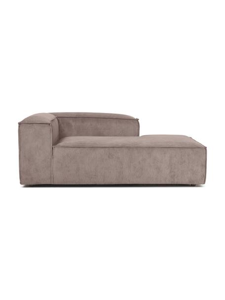 Ottomane-Eckmodul Lennon aus Cord, Bezug: Cord (92 % Polyester, 8 %, Gestell: Massives Holz, Sperrholz, Cord Braun, B 119 x T 180 cm, Eckteil links