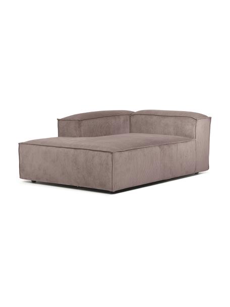 Diván sofá de pana Lennon, Tapizado: pana (92% poliéster, 8% p, Estructura: madera de pino maciza, ma, Patas: plástico, Pana marrón, An 119 x F 180 cm, chaise longue izquierda
