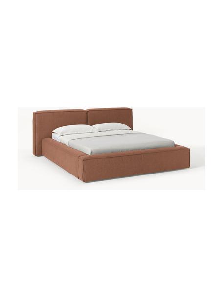 Čalouněná postel s úložným prostorem Lennon, Nugátová, Š 140 cm, D 200 cm