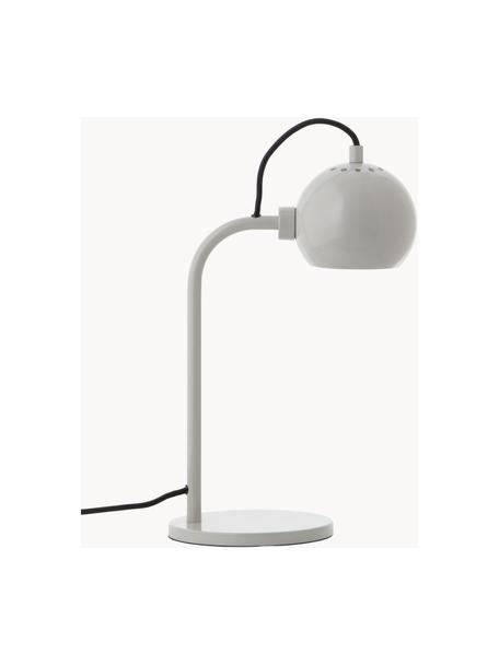 Design tafellamp Ball, Lampenkap: gecoat metaal, Lampvoet: gecoat metaal, Lichtgrijs, B 24 x H 37 cm