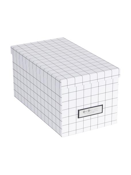 Aufbewahrungsbox Silvia, 2 Stück, Box: fester, laminierter Karto, Weiß, Schwarz, B 17 x H 15 cm