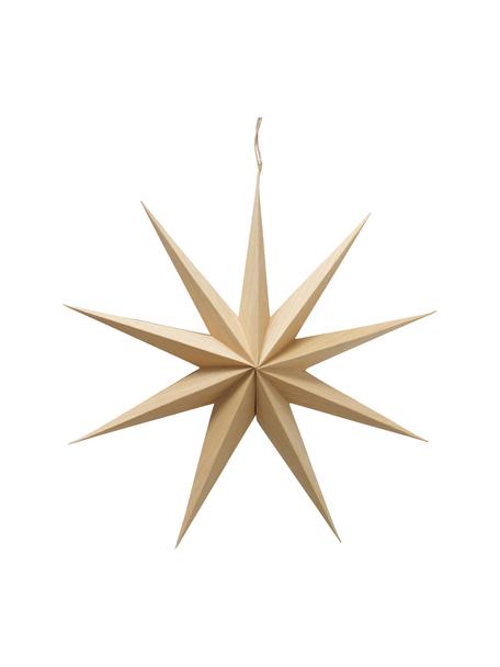Étoile de Noël à suspendre Kassia, Papier recyclé, Brun clair, Ø 40 x prof. 10 cm