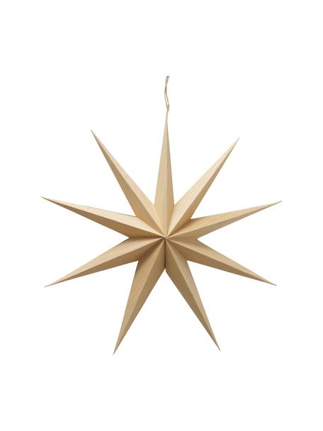 Ręcznie wykonana gwiazda dekoracyjna Kassia, Papier pochodzący z recyklingu, Jasny brązowy, Ø 40 x G 10 cm