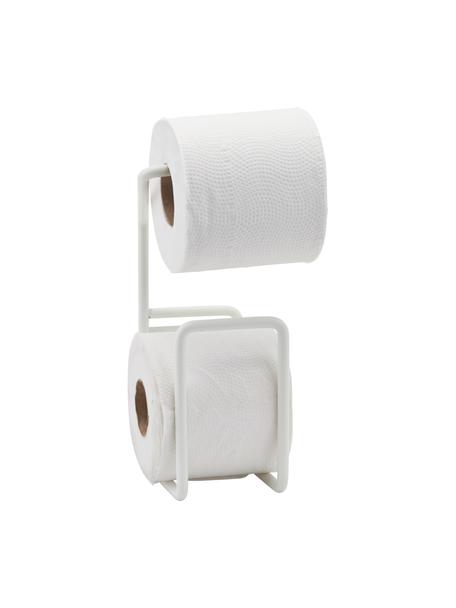 Toilettenpapierhalter Via in Weiß, Stahl, beschichtet, Weiß, 12 x 24 cm