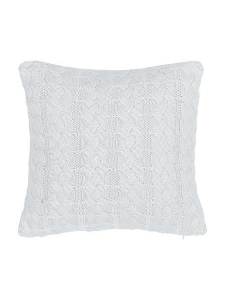 Poszewka na poduszkę z dzianiny Lucia, 100% bawełna czesana, Biały, S 40 x D 40 cm