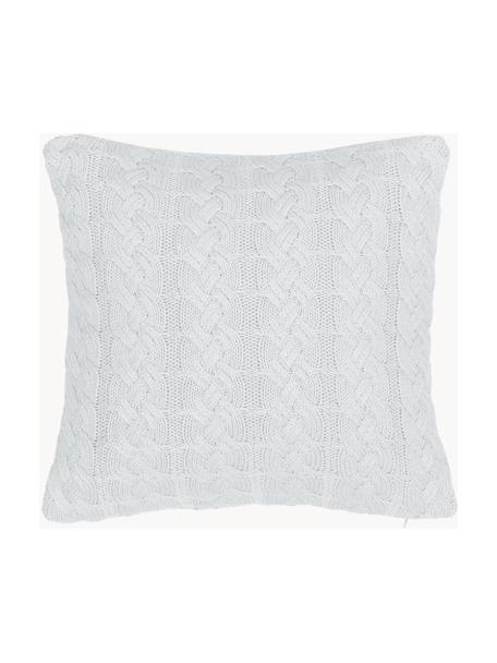 Pletený poťah na vankúš Caleb, 100 % česaná bavlna, Biela, Š 40 x D 40 cm