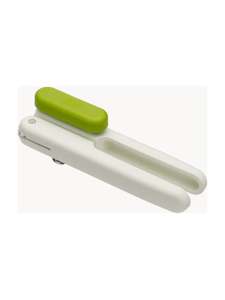 Apriscatole 3 in 1 Pivot, Plastica, acciaio inossidabile, spazzolato, Bianco latte, verde chiaro, Larg. 6 x Lung. 19 cm
