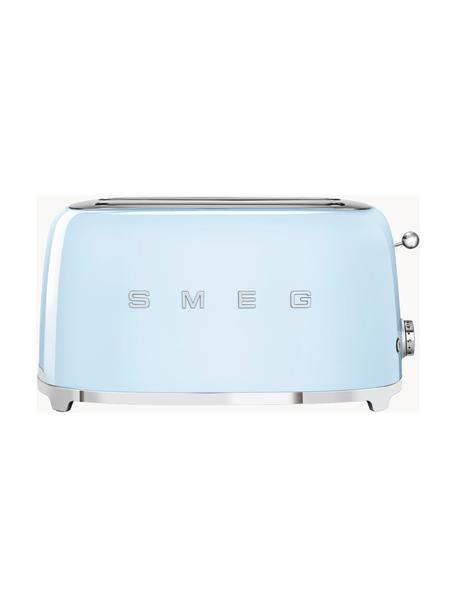 Langschlitztoaster 50's Style, Edelstahl, lackiert, Pastellblau, glänzend, B 41 x T 21 cm