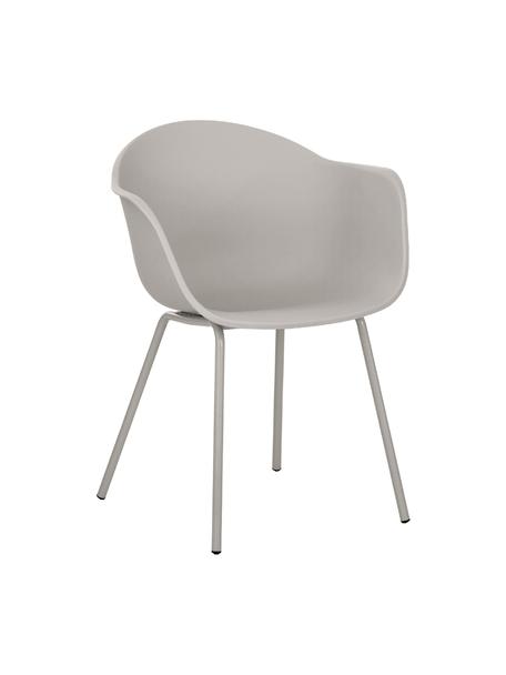 Židle s područkami s kovovými nohami Claire, Greige, Š 60 cm, H 54 cm