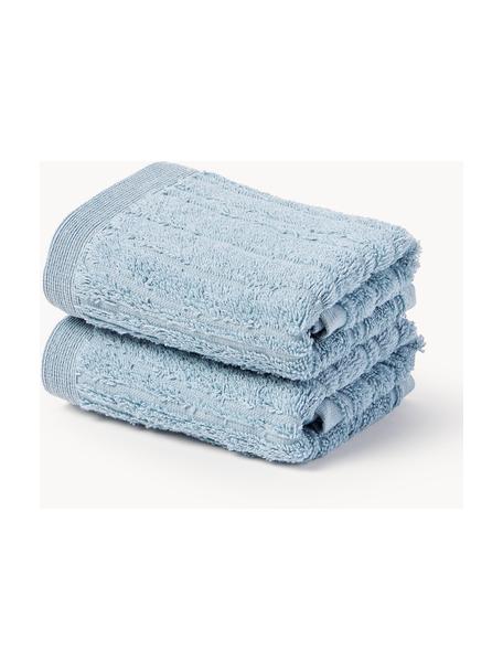 Asciugamano in cotone Audrina, varie misure, Grigio-blu, Asciugamano per ospiti XS, Larg. 30 x Lung. 30 cm, 2 pz