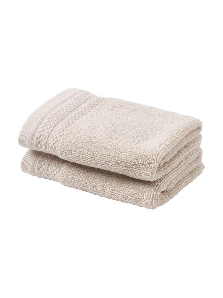 Asciugamano in cotone organico in varie misure Premium, 100% cotone organico certificato GOTS (da GCL International, GCL-300517).
Qualità pesante, 600 g/m², Beige chiaro, Asciugamano per ospiti XS, Larg. 30 x Lung. 30 cm, 2 pz