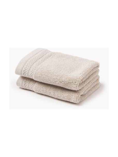 Ręcznik z bawełny organicznej Premium, różne rozmiary, Jasny beżowy, Ręcznik dla gości, S 30 x D 30 cm, 2 szt.