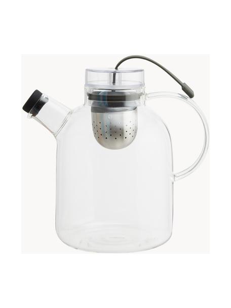 Dizajnová čajová kanvica zo skla Kettle, 1,5 l, Priehľadná, 1,5 l