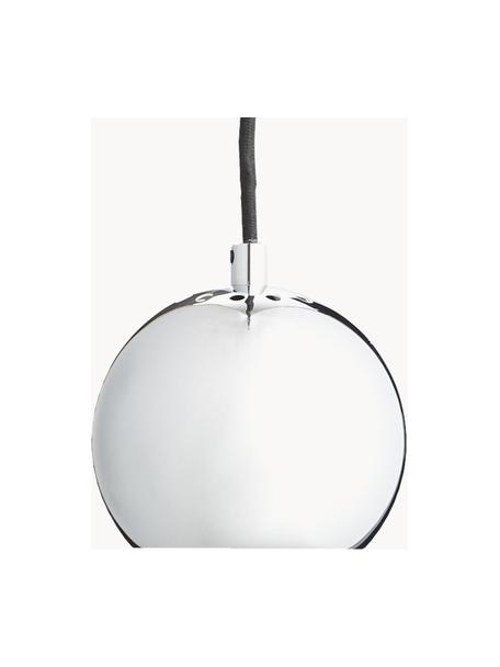 Kleine bolvormige hanglamp  Ball, Glanzend zilverkleurig, Ø 12 x H 10 cm