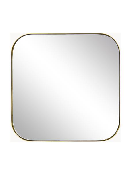 Specchio quadrato da parete Ivy, Cornice: metallo verniciato a polv, Retro: pannello MDF (fibra a med, Superficie dello specchio: lastra di vetro, Ottonato, Larg. 40 x Alt. 40 cm