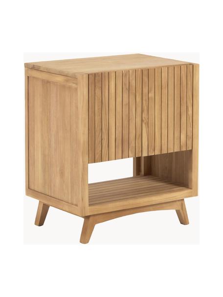 Meuble sous vasque en bois de teck massif Kuveni, larg. 70 cm, Bois de teck, Bois de teck, larg. 70 x haut. 80 cm