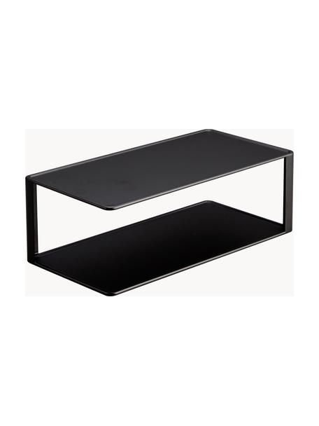 Estante organizador de cocina Tower, Acero con pintura en polvo, Negro mate, An 30 x Al 15 cm