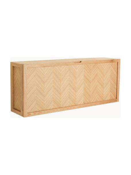 Schoenenkast Herringbone van hout met visgraatpatroon, Eikenhout, B 100 x H 40 cm