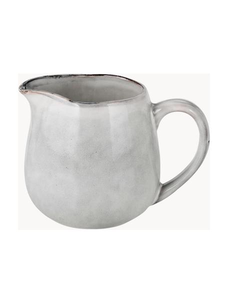 Pot à lait artisanal Nordic Sand, 300 ml, Grès cérame, Gris clair, Ø 12 x haut. 9 cm