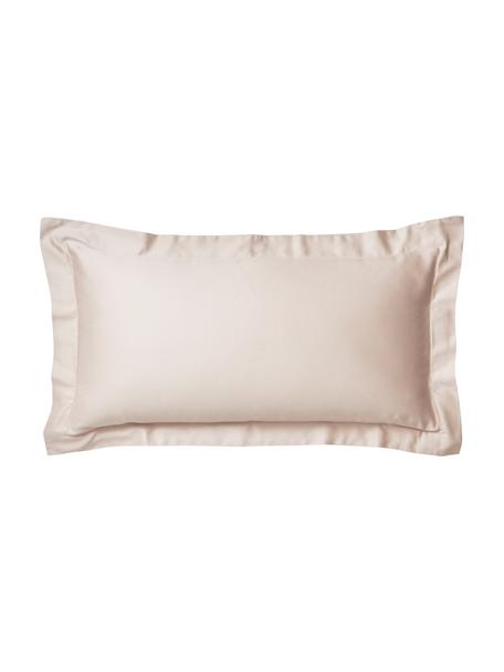Saténový povlak na polštář z organické bavlny s lemováním Premium, 2 ks, Růžová, Š 40 cm, D 80 cm
