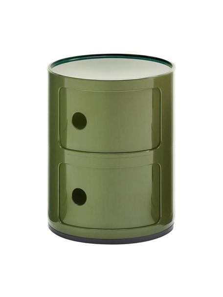 Stolik pomocniczy Componibili, Tworzywo sztuczne z certyfikatem Greenguard, Zielony, Ø 32 x W 40 cm