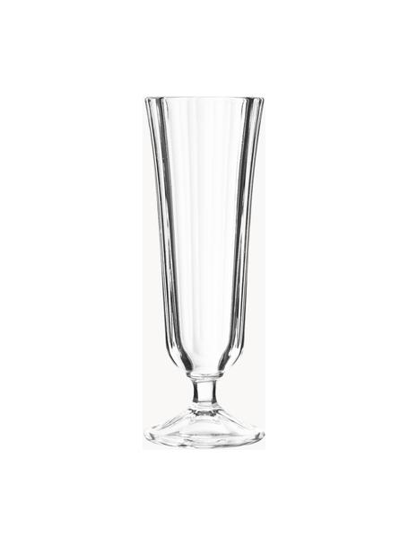 Flûtes à champagne en verre strié Ana, 12 pièces, Verre, Transparent, Ø 6 x haut. 17 cm, 135 ml