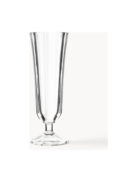 Flûtes à champagne en verre strié Ana, 12 pièces, Verre, Transparent, Ø 6 x haut. 17 cm, 135 ml