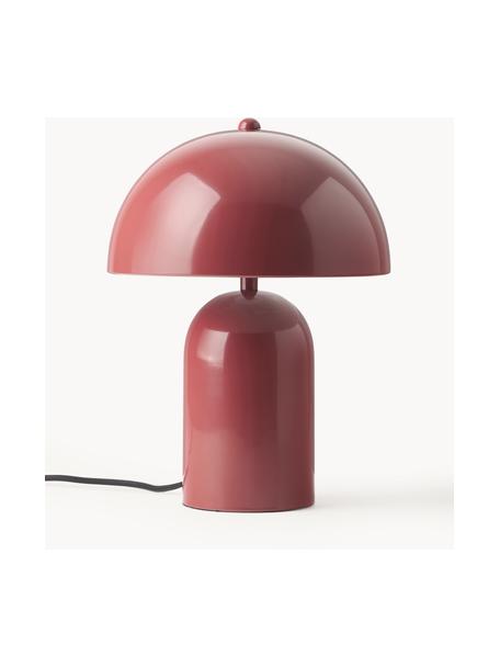 Retro stolová lampa Walter, Vínovočervená, lesklá, Ø 25 x V 34 cm