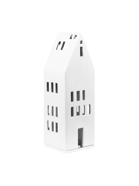 Hoge porseleinen lichthuisje Living, Porselein, Wit, B 8 x H 22 cm