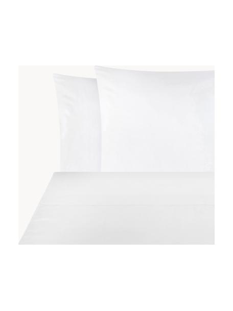 Biancheria da letto in raso di cotone bianco Comfort, Tessuto: raso Densità del filo 250, Bianco, 240 x 300 cm + 2 federe 50 x 80 cm