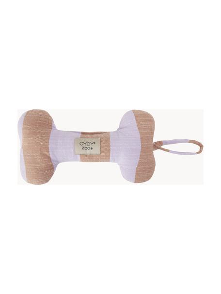 Giocattolo per cani a forma di osso Ashi, varie misure, 100% poliestere, Lavanda, beige, Larg. 20 x Alt. 11 cm