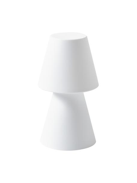 Lampada da tavolo da esterno mobile dimmerabile con cambio colore e telecomando Lola, Lampada: polietilene, Bianco, Ø 11 x Alt. 20 cm