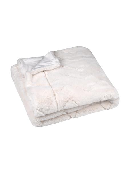 Plyšová deka z umelej kožušiny Geneve, 100 % polyester, Krémová, Š 130 x D 160 cm