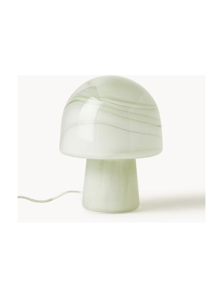 Malá stolní lampa v mramorovém vzhledu Talia, Olivově zelený mramorový vzhled, Ø 20 cm, V 26 cm