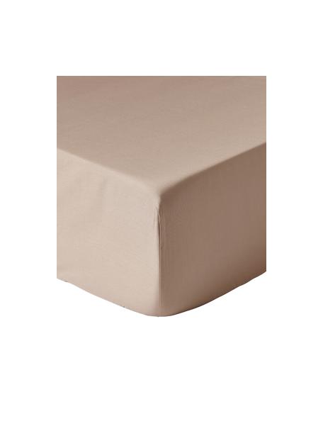 Lenzuolo con angoli in raso Premium, Beige, Larg. 90 x Lung. 200 cm, Alt. 25 cm
