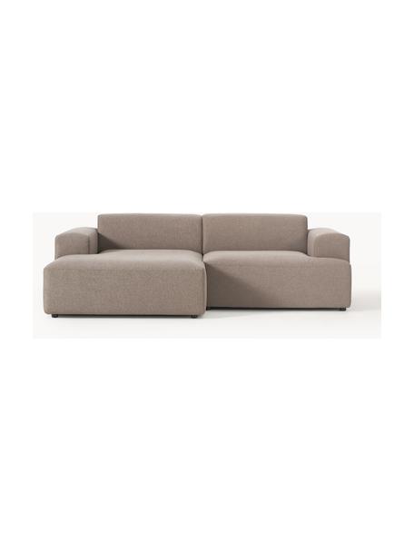 Ecksofa Melva (3-Sitzer), Bezug: 100% Polyester Der hochwe, Gestell: Massives Kiefernholz, Spa, Webstoff Taupe, B 238 x T 143 cm, Eckteil links