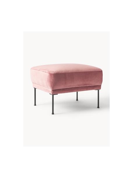 Sametová podnožka Fluente, Starorůžová, Š 62 cm, H 50 cm