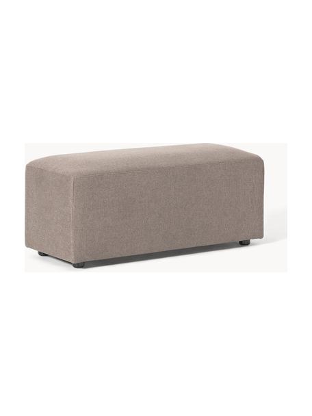 Poggiapiedi da divano Melva, Rivestimento: 100% poliestere Con 115.0, Struttura: legno massiccio di pino e, Piedini: plastica, Tessuto taupe, Larg. 99 x Prof. 42 cm