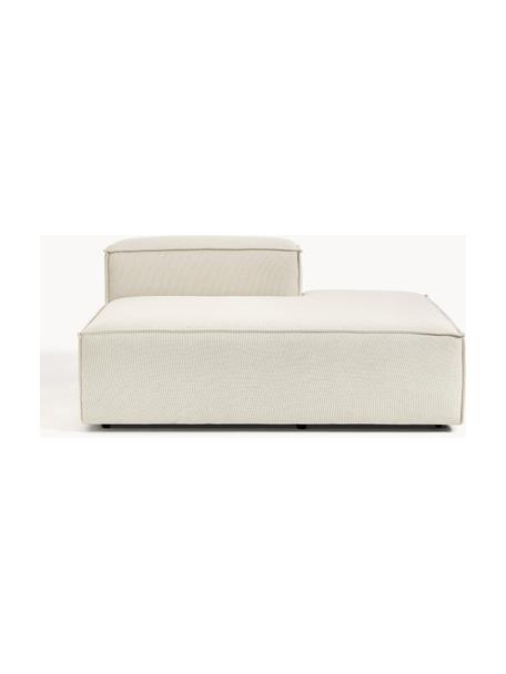 Modulo-Chaise longue Lennon, Rivestimento: 100% poliestere Con 115.0, Struttura: legno di pino massiccio, , Piedini: plastica, Tessuto bianco latte, Larg. 150 x Prof. 123 cm, schienale a destra