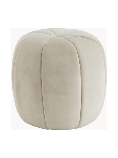 Samt-Hocker Peach, Bezug: Samt (100 % Polyester), Gestell: Sperrholz, Kiefernholz, Samt Hellbeige, Ø 45 x H 45 cm