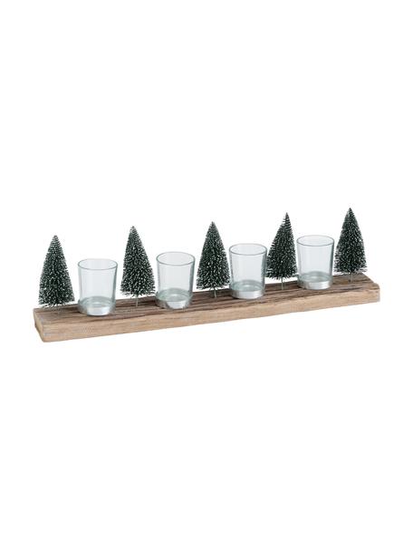 Komplet świeczników na tealighty Tarvino, 5 elem.., Zielony, brązowy, S 7 x W 15 cm