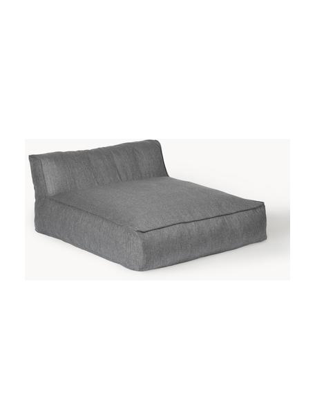 Chaise longue d'extérieur Grow, Tissu gris foncé, larg. 130 x prof. 145 cm