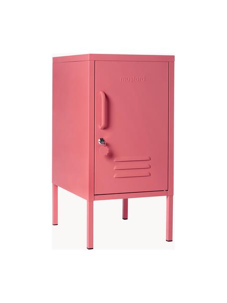 Comodino in metallo The Shorty, apertura verso sinistra o destra, Acciaio verniciato a polvere, Rosa antico, Larg. 35 x Alt. 72 cm