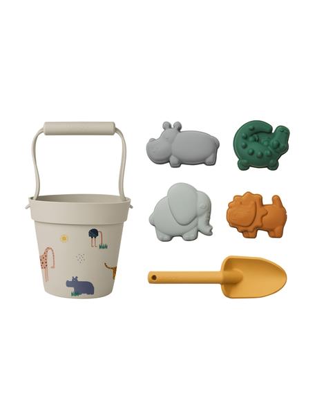 Set da gioco da spiaggia Dante 6 pz, 100% silicone, Beige, multicolore, Set in varie misure