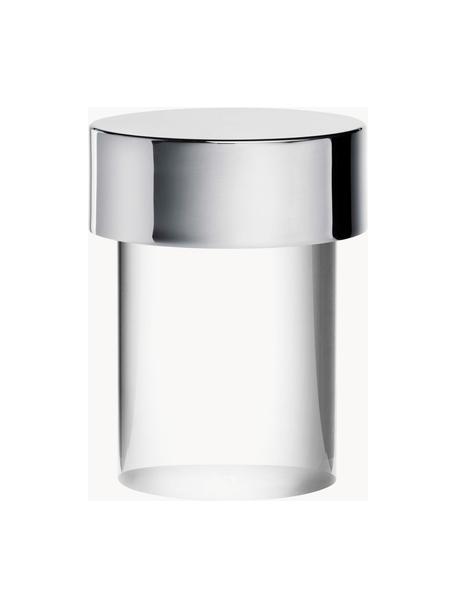 Kleine mobile Tischlampe Last Order, dimmbar, Lampenschirm: Kristallglas, Silberfarben, Transparent, Ø 9 x H 14 cm