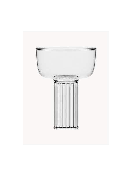 Handgemaakte champagneschaal Liberta, Borosilicaatglas, Transparant, Ø 10 x H 12 cm, 280 ml