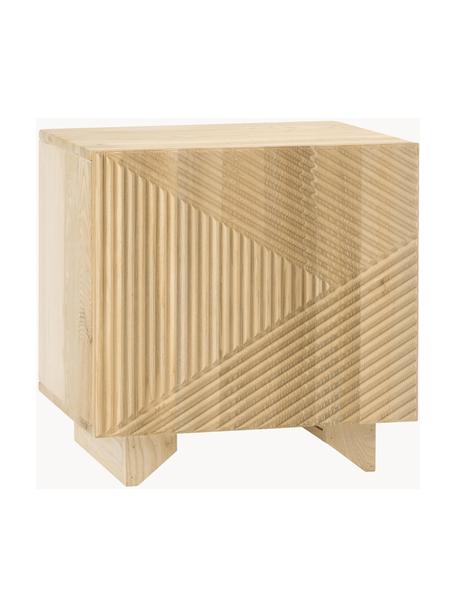 Nachttisch Louis aus massivem Eschenholz, Massives Eschenholz, lackiert, Eschenholz, B 50 x H 50 cm
